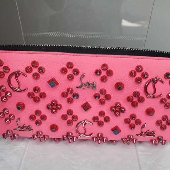 Christian Louboutin Panettone logo studs Zip Around Long Wallet - Picture 3 of 13